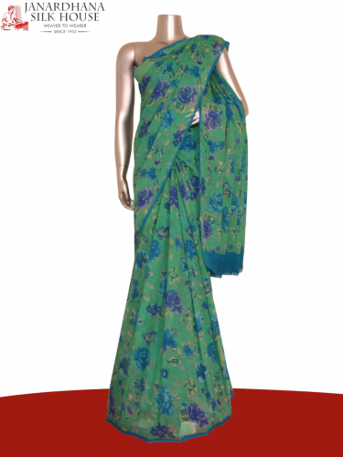 Exclusive Floral Pure Silk Chffion